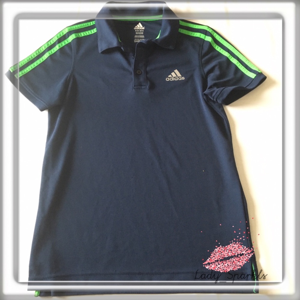 Adidas Short Sleeve Athletic Polo Shirt YMD